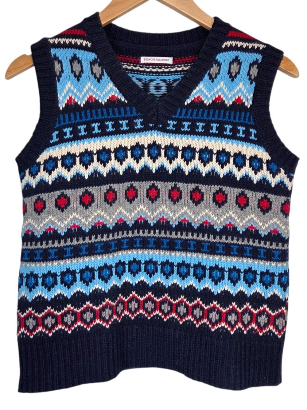 Frances Valentine Eryn Wool Fair Isle Vest
